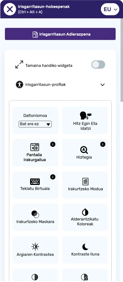 basque accessibility toolbar