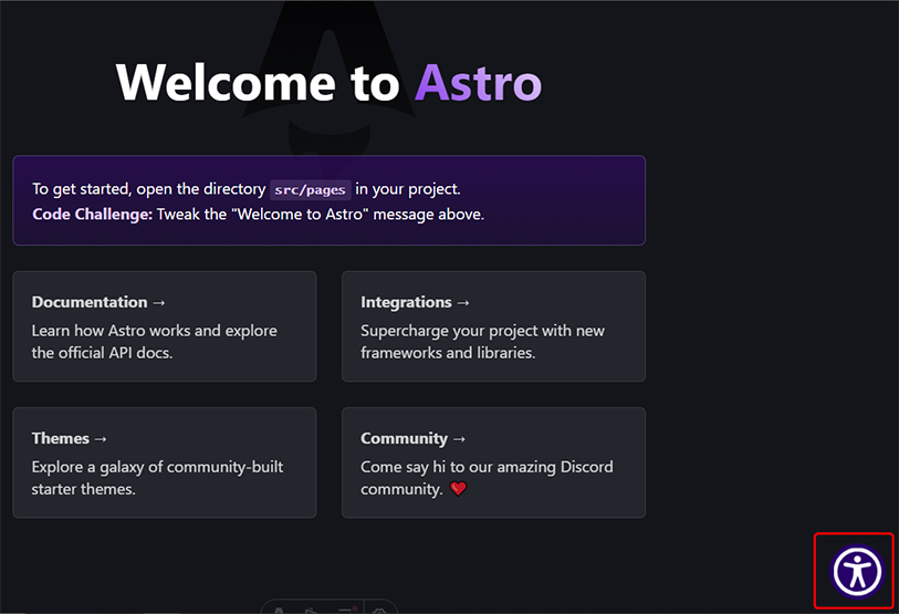 astro ada website accessibility