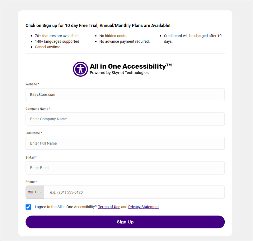 easystore all in one accessibility