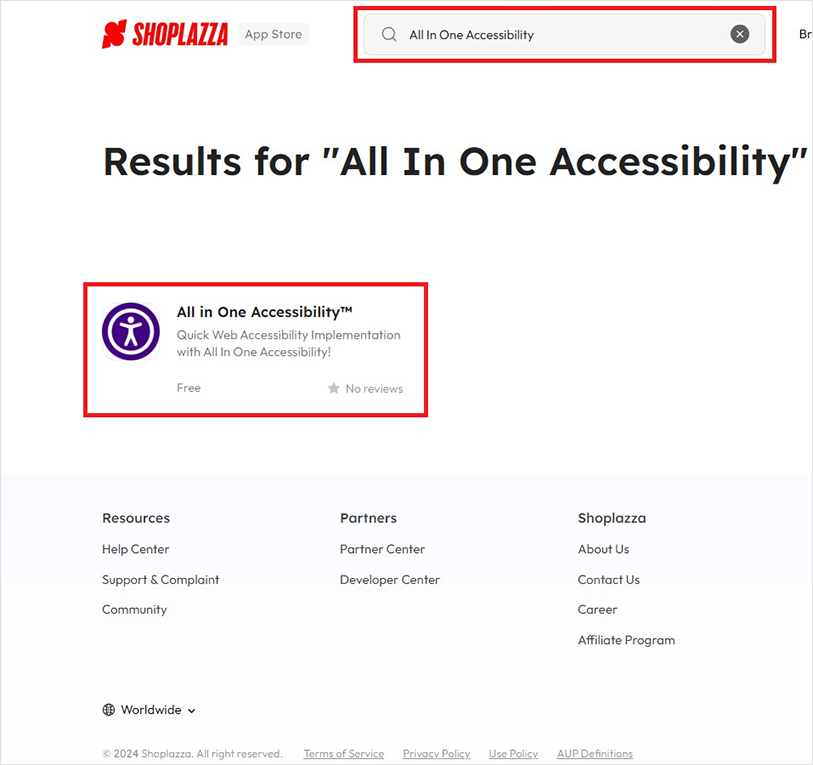 shoplazza wcag web accessibility