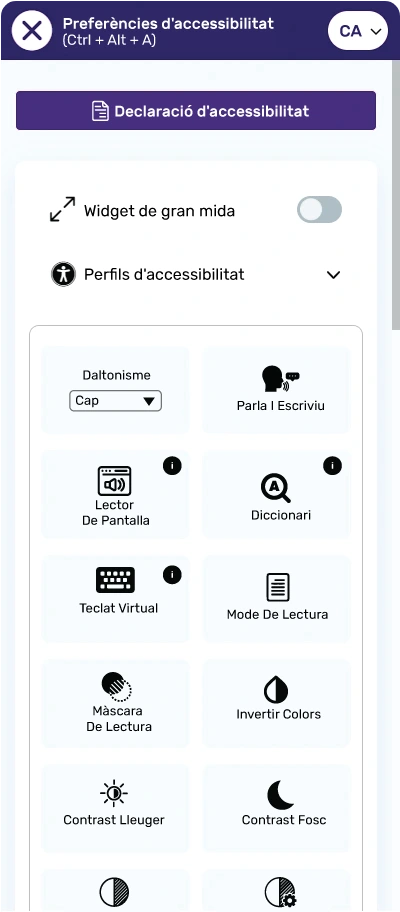 catalan website accessibility widget