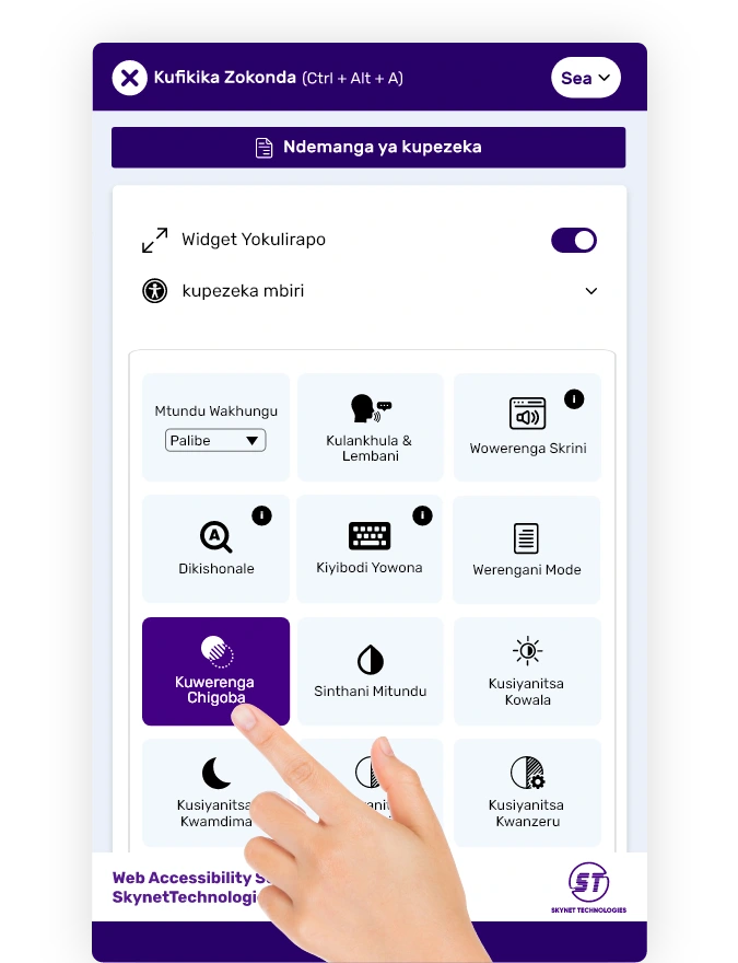 chichewa accessibilitywidget