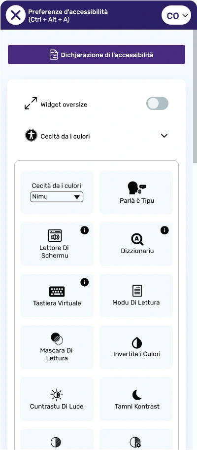 corsican accessibility toolbar