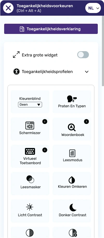 dutch website accessibility widget