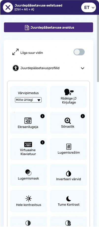 estonian accessibility toolbar