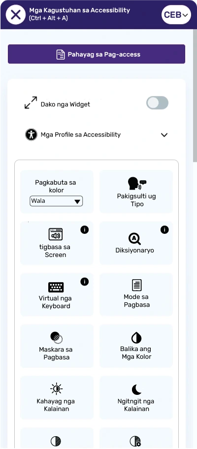 filipino accessibility toolbar