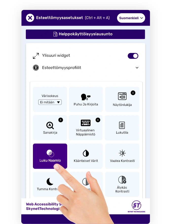Finnish website accessibility solution