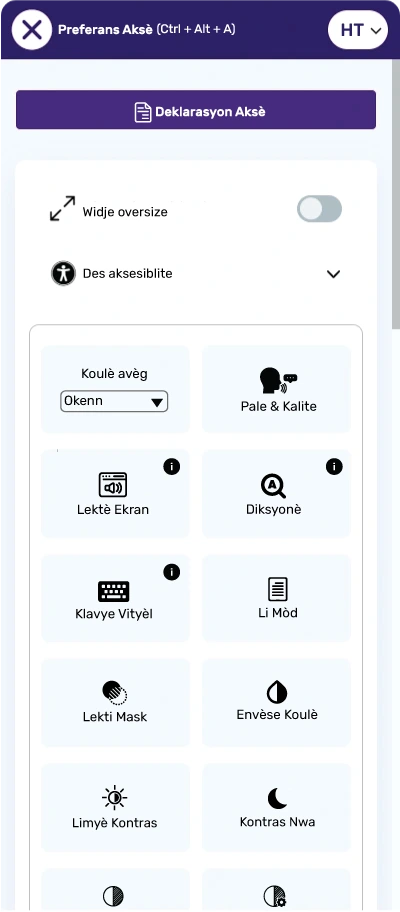 haitian creole accessibility toolbar