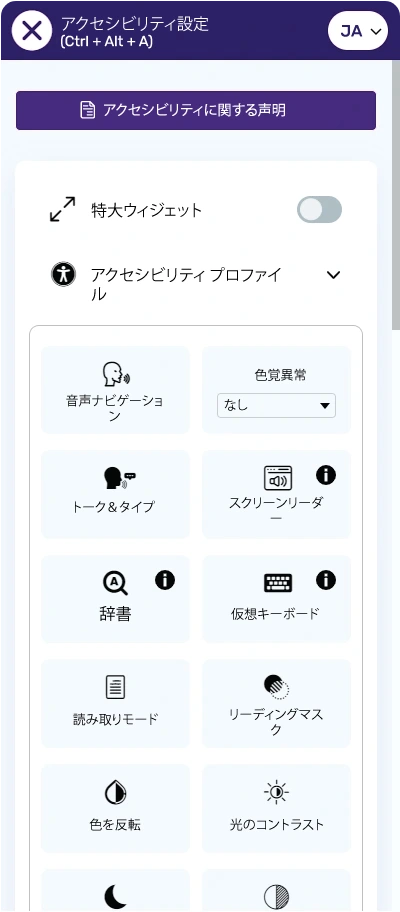 Japanese web ADA solution