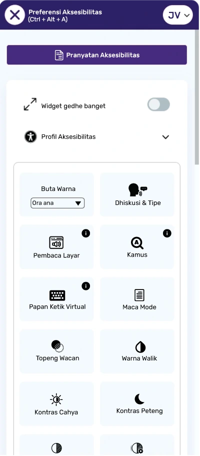 javanese accessibility toolbar