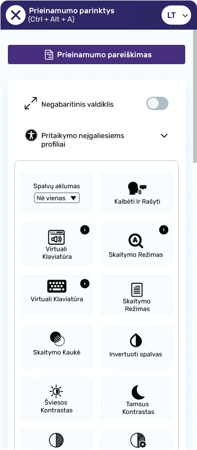 lithuanian website accessibility widget