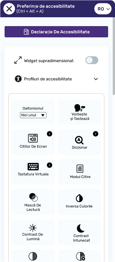 romanian accessibility toolbar