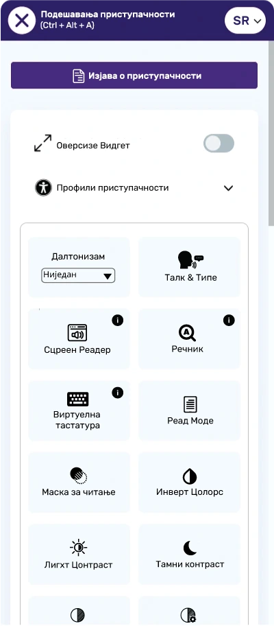 serbian accessibility toolbar