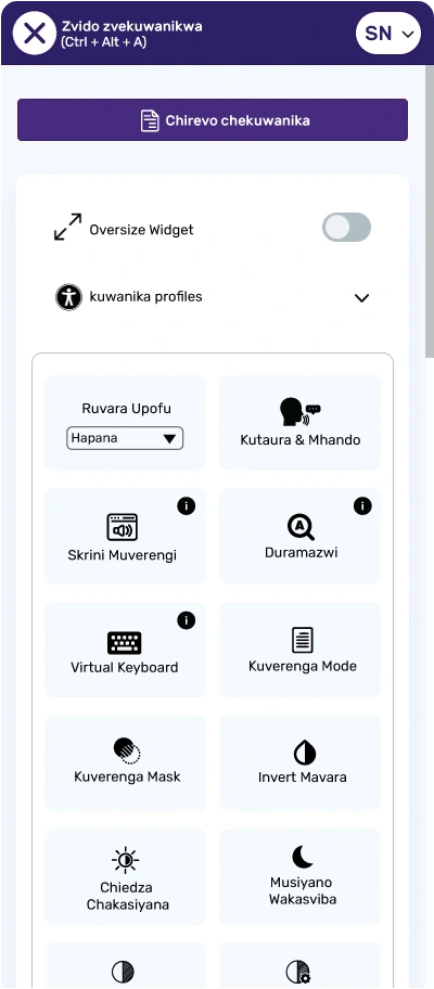 shona accessibilitytoolbar