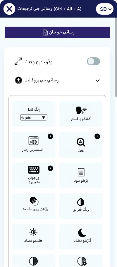 sindhi website accessibility widget