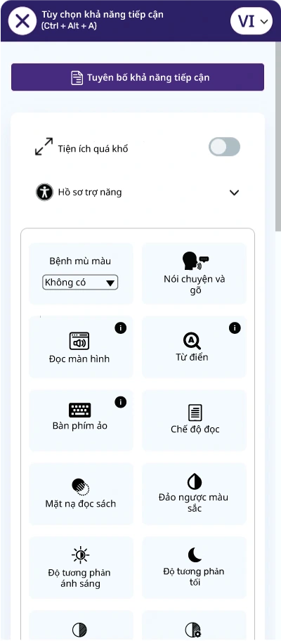 Vietnamese Accessibility Toolbar